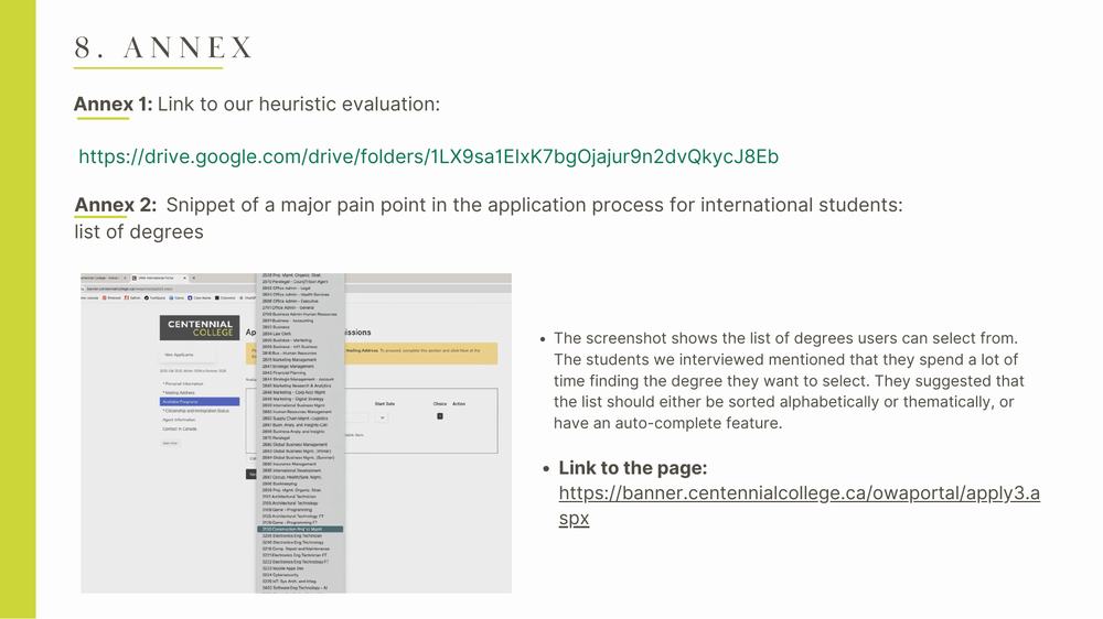 The degree list: users spent a long time finding their programme